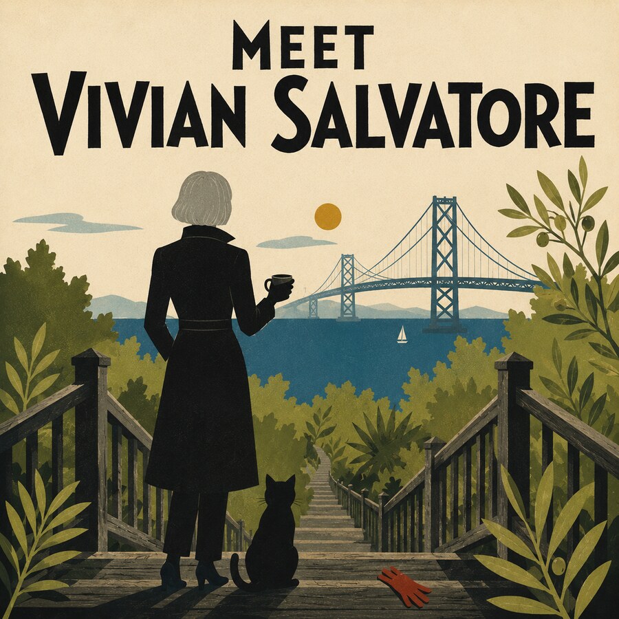 Meet Vivian Salvatore on the Filbert Steps with her cat